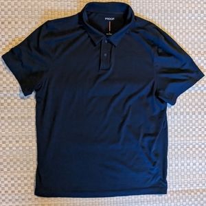 EUC Proof by Huckberry Merino Short Sleeve Polo Shirt Black Men's Size Large